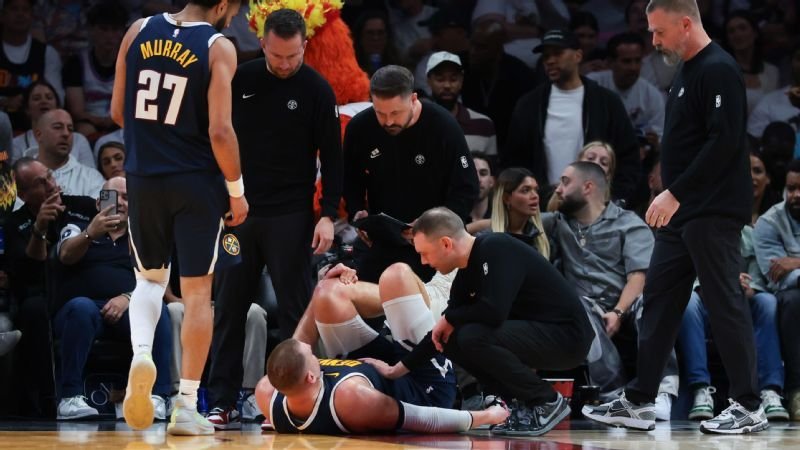 Jokic se libra de una grave lesión en la rodilla y estará ausente cuatro semanas