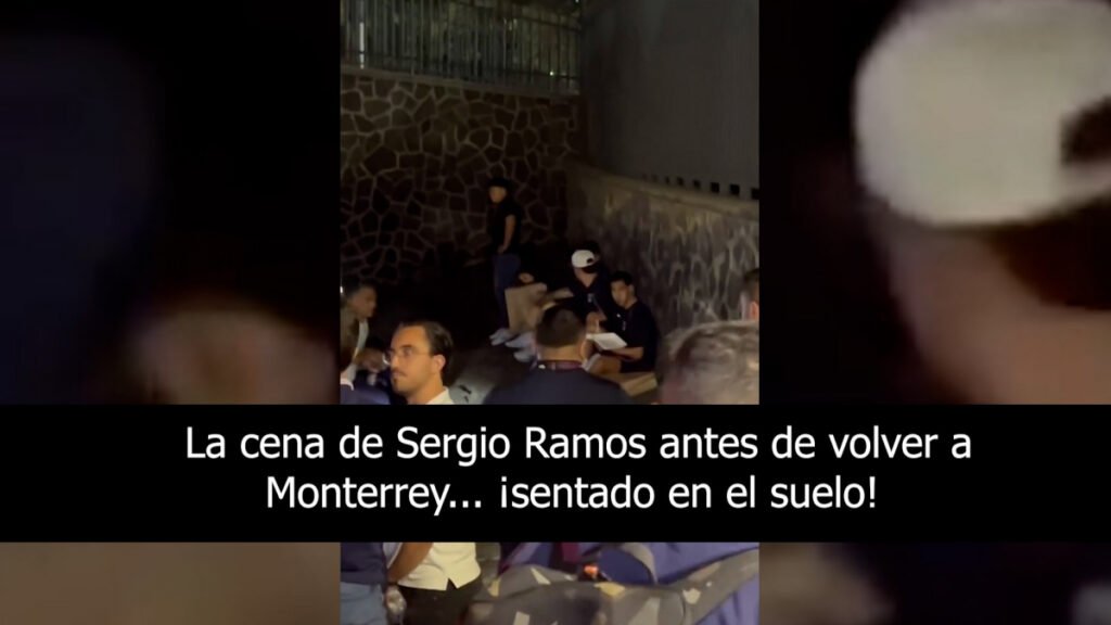 La inesperada cena de Sergio Ramos después de marcar con Monterrey... ¡sentado en el suelo!