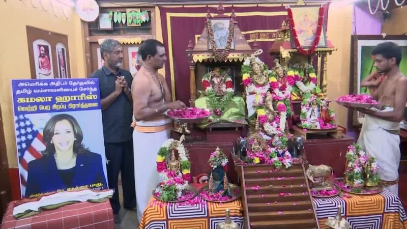 Un remoto pueblo en India eleva sus oraciones por Kamala Harris