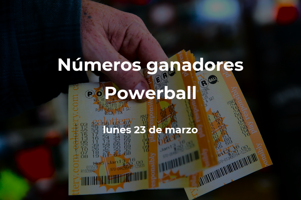 Powerball: sigue en directo los números ganadores del sorteo de hoy, lunes 23 de marzo de 2026, con un premio de 135 millones de dólares.